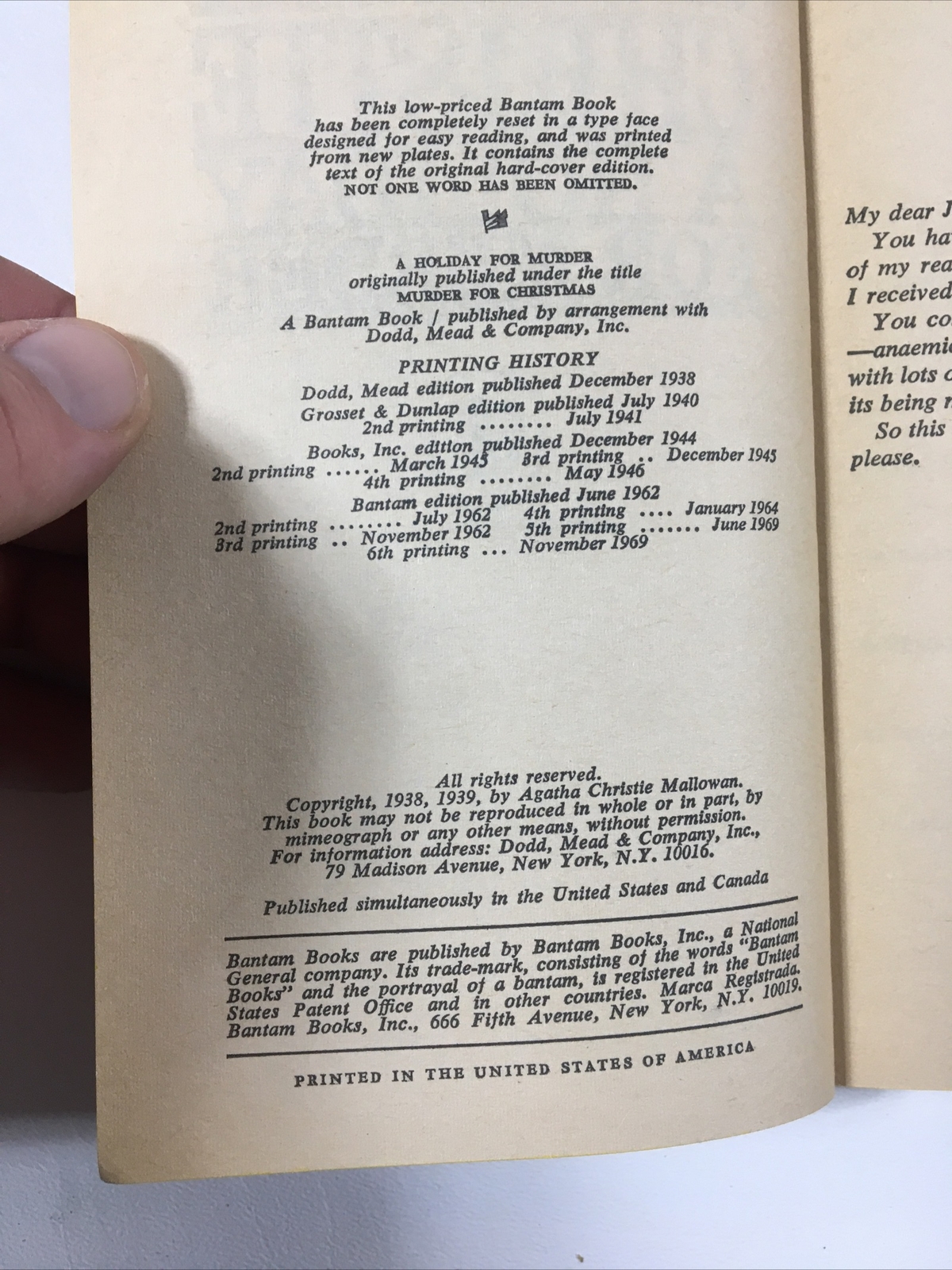 A Holiday For Murder – Agatha Christie (Paperback, 1969)