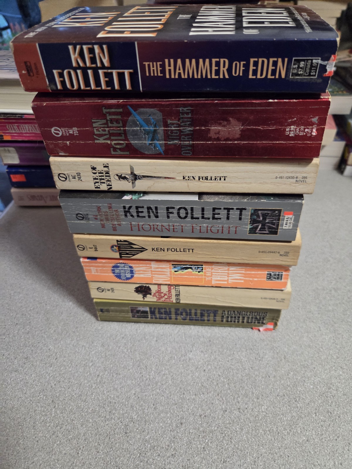Ken Follett Lot Of 8 Books Paperback