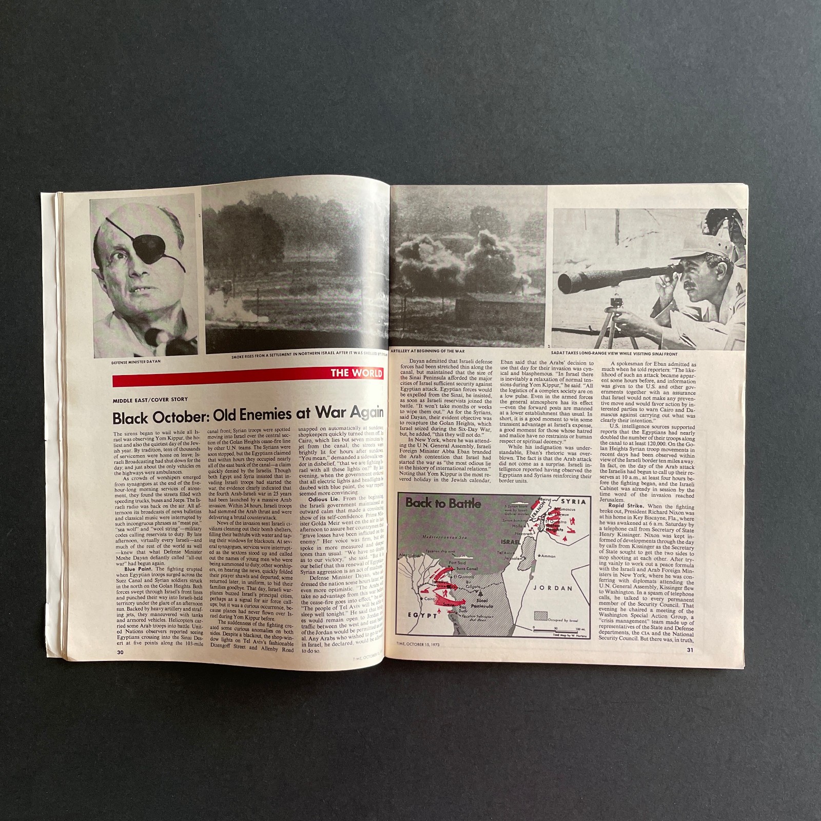 Time Magazine Oct 15, 1973 • War In The Middle East • Egypt • Israel • Disney