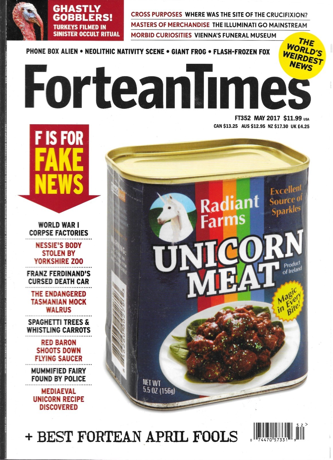 FORTEAN TIMES MAGAZINE #352 MAY 2017 (GD+) LOTS MORE IN MY EBAY STORE!
