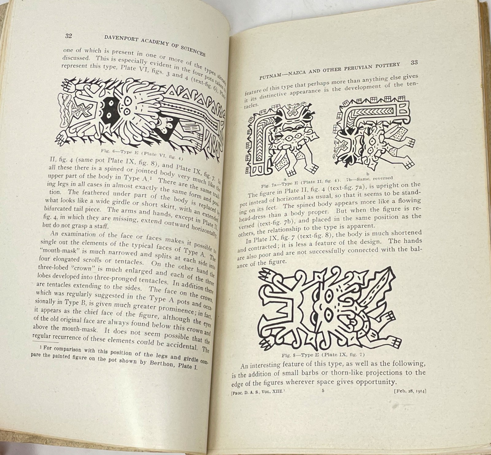 Nazca Pottery of Ancient Peru Antque Book Color Plates Uhle 1914