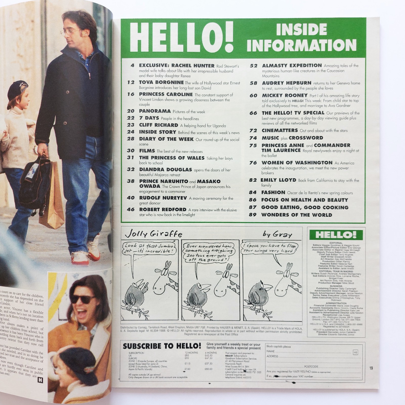 4 x Hello Magazine Bundle – Issues 208/237/265/323 Rod Stewart & Rachel Hunter