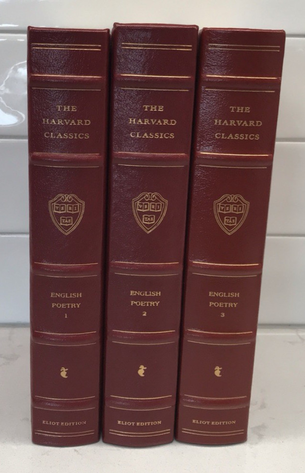 Easton Press Harvard Classics Millennium Ed English Poetry 3 Volume Set 1-3