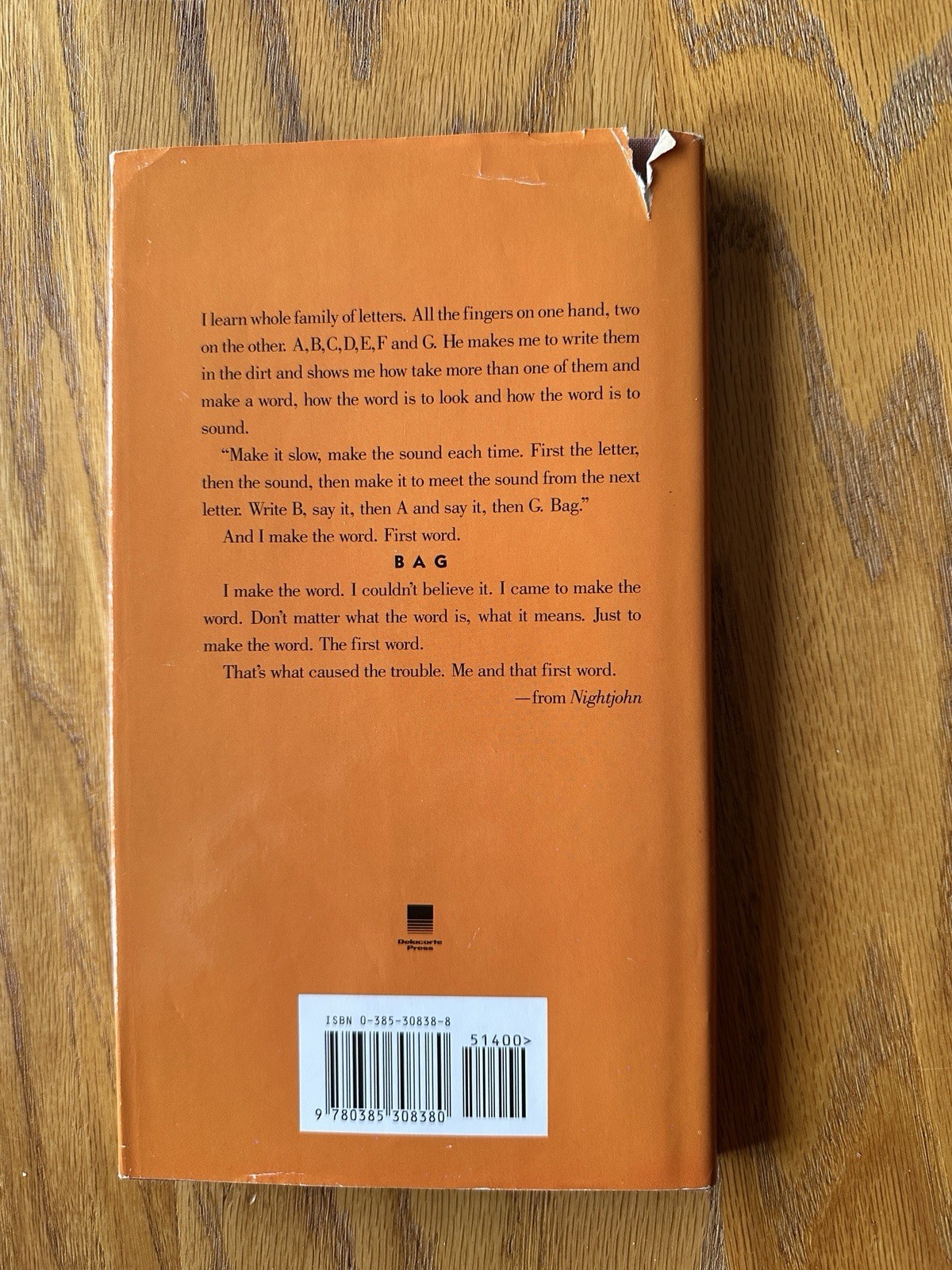 Nightjohn by Paulsen, Gary 1st (first) Edition [Hardcover(1995)]