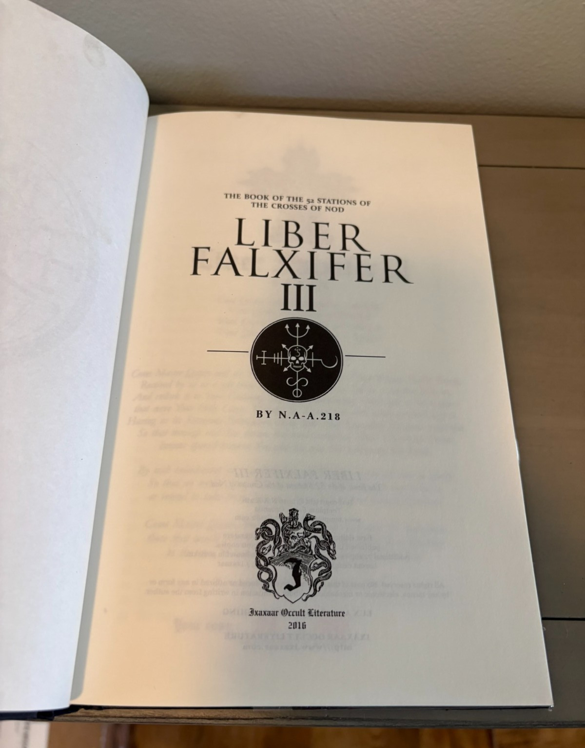 Liber Falxifer III Ixaxaar N.A-A.218 #115/1300 UNREAD LIMITED PRINTING RARE!!