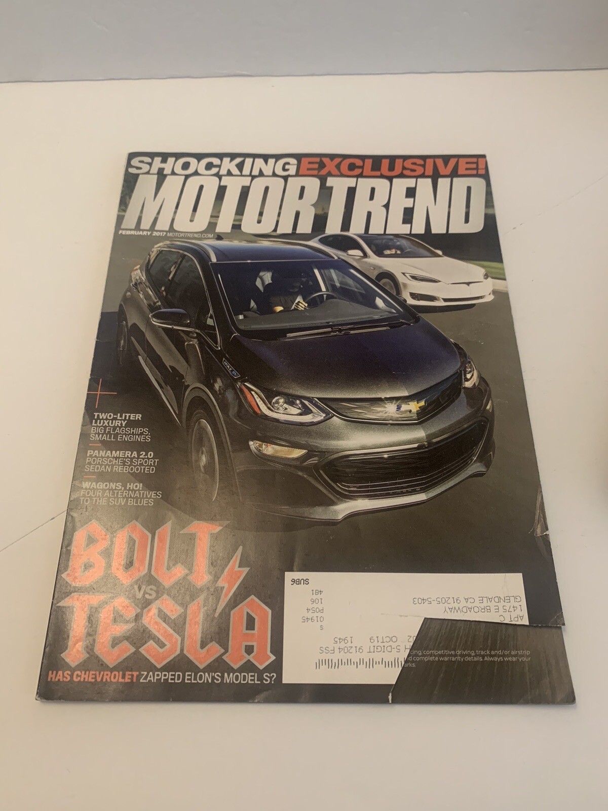 MotorTrend Magazine February 2017 Ripped Cover 102 Pages Porsche Vision Board