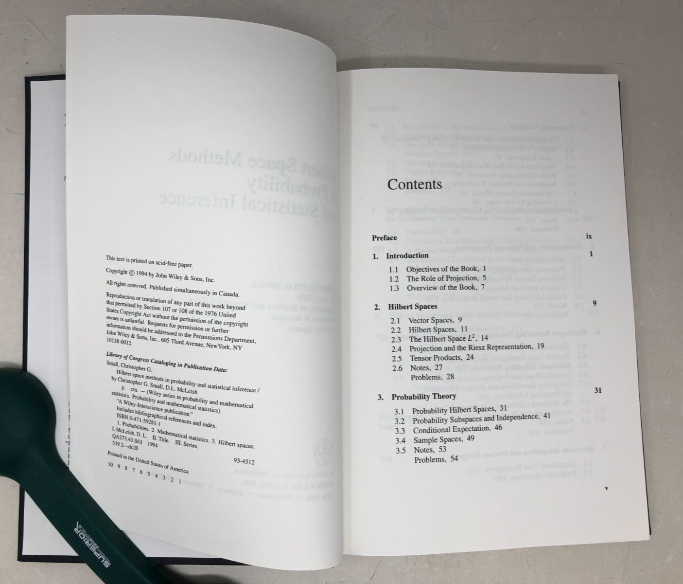 Hilbert Space Methods in Probability and Statistical Inference, 1994, E-121