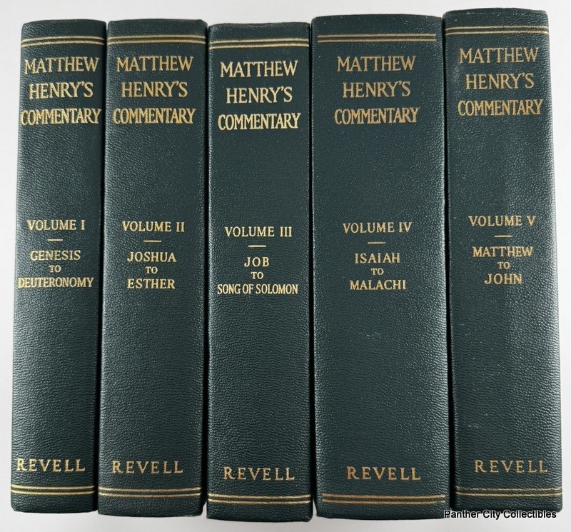 Revised Edition Vintage Revell 5v Set Matthew Henry&rsquo;s Commentary