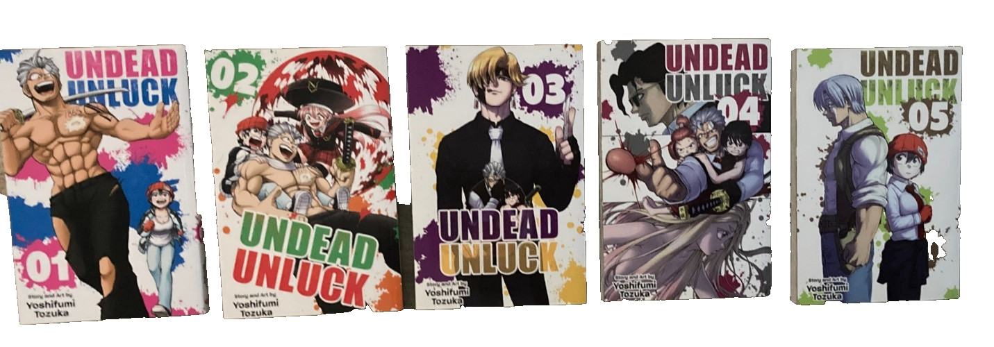 Undead Unluck Volumes 1-5 Manga English VIZ Media Yoshifumi Tozuka Fuuko Andy