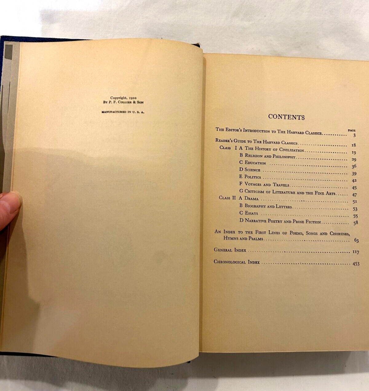 Harvard Classics Volume 50 – Reader&rsquo;s Guide Indexes – 1910 Editon Antique