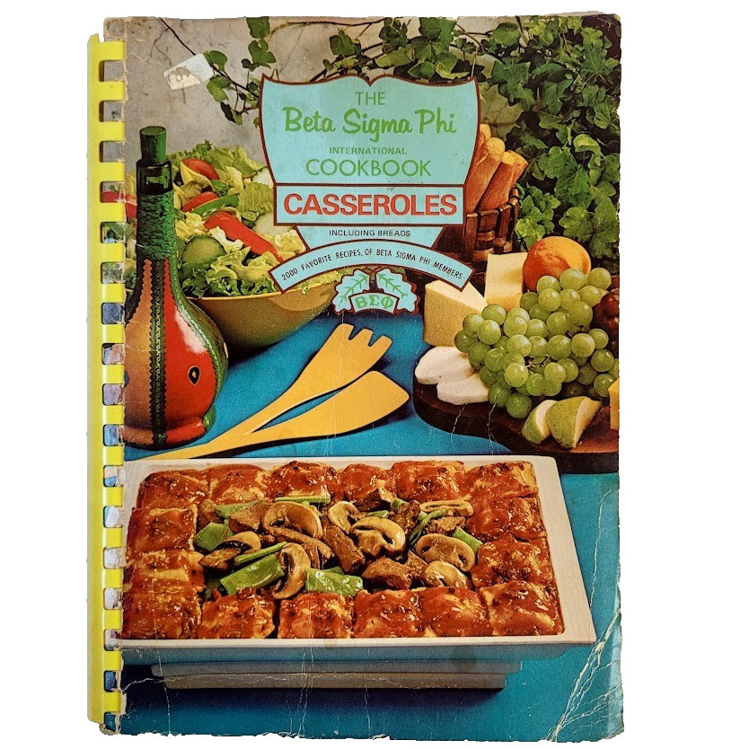 The Beta Sigma Phi International Cookbook Casseroles 1969 LARGE 380 pages VTG