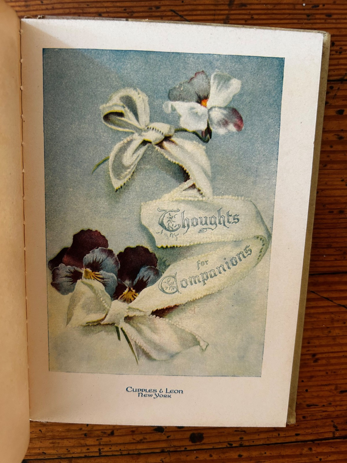 Thoughts for Companions – 1910 – Cupples & Leon – Gift Book Floral Art