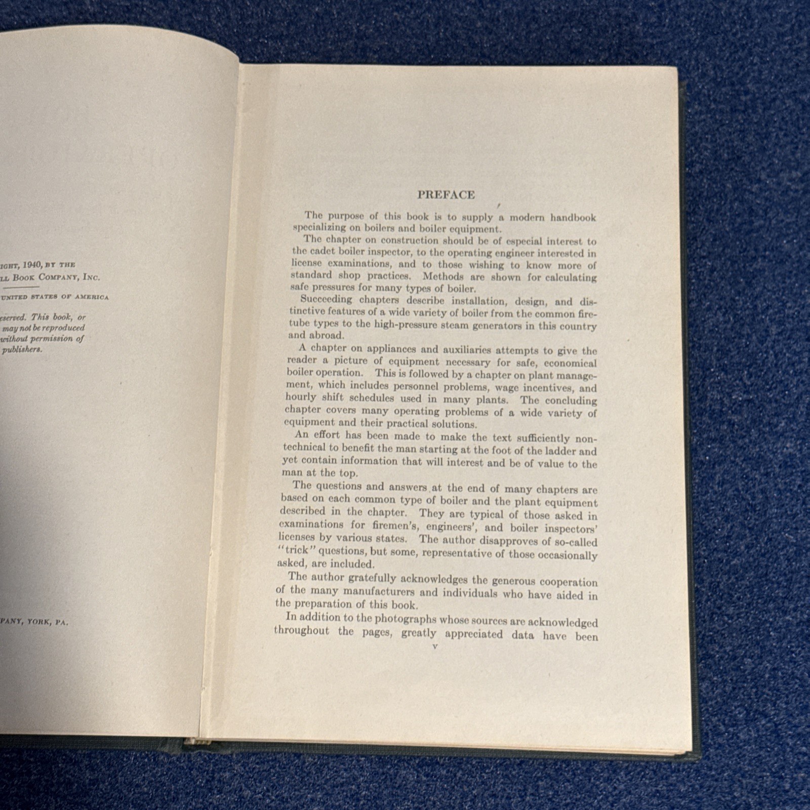 Boiler Operators Guide By Barry M. Springs 1940 Hard Cover