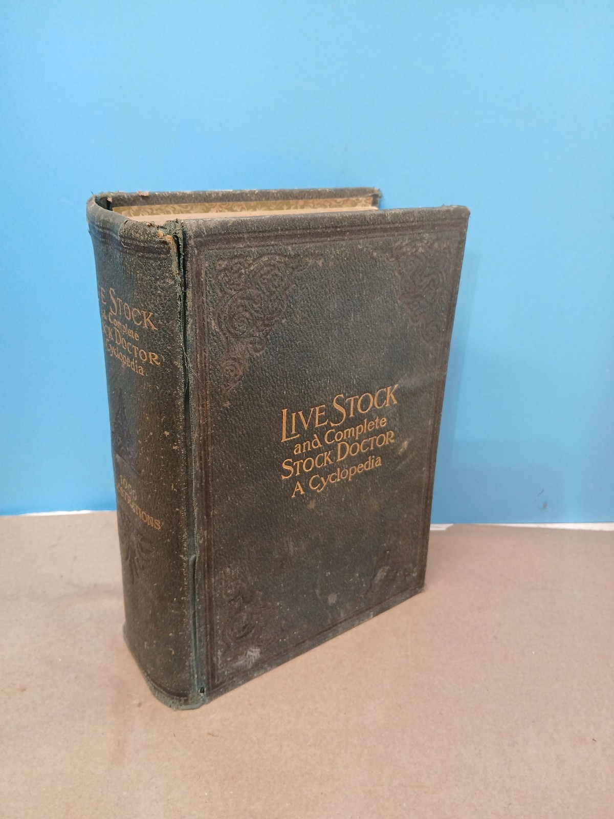 Antique 1910 Live Stock Complete Stock Doctor Cyclopedia Veterinary Farm Book