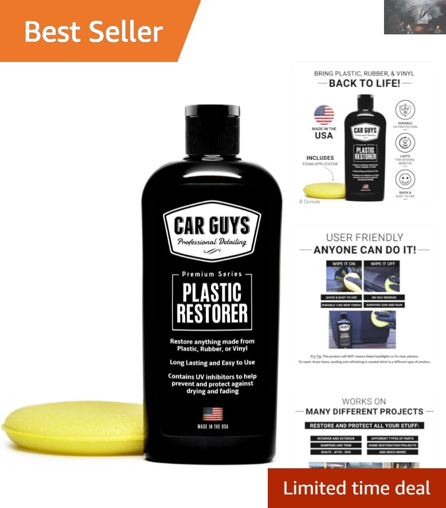 8 Oz User-Friendly Plastic Restorer – Lasting Results for Interior and Exterior