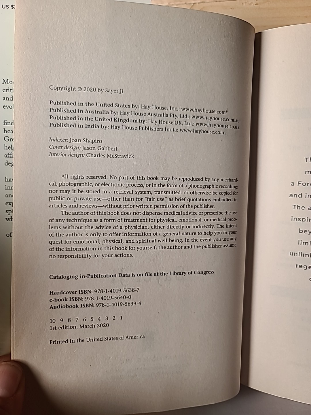 Regenerate – Sayer Ji HC 1st Ed 2020 Hay House Healing Biology