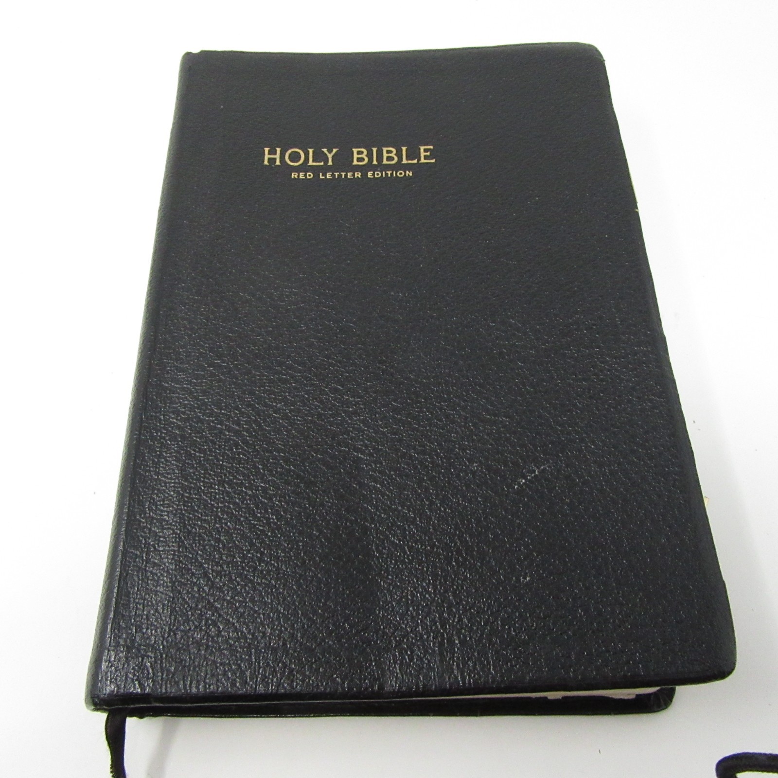 KJV Bible Genuine Leather Red Letter Edition Concordance World Publishing Vtg
