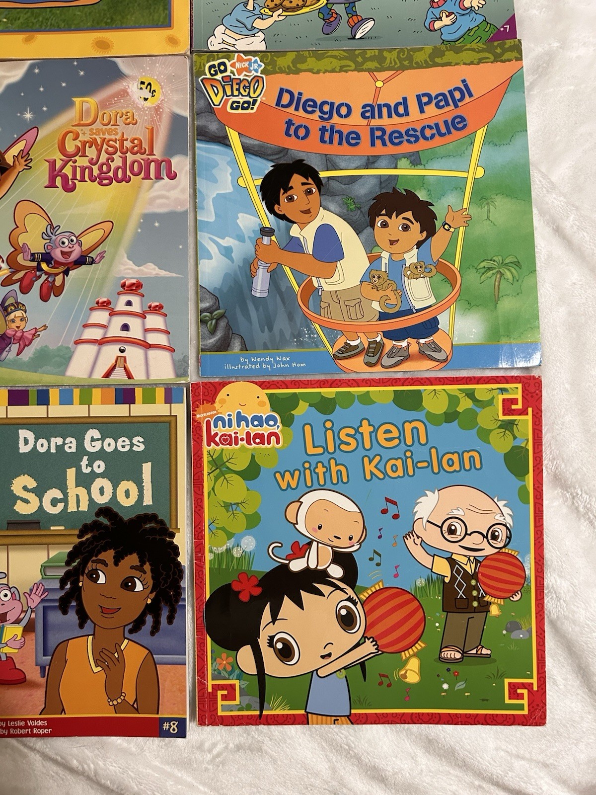 Lot 6 Early 2000’s Nickelodeon/Nick Jr. Kids Books Dora, Nihao Kai-lan & More