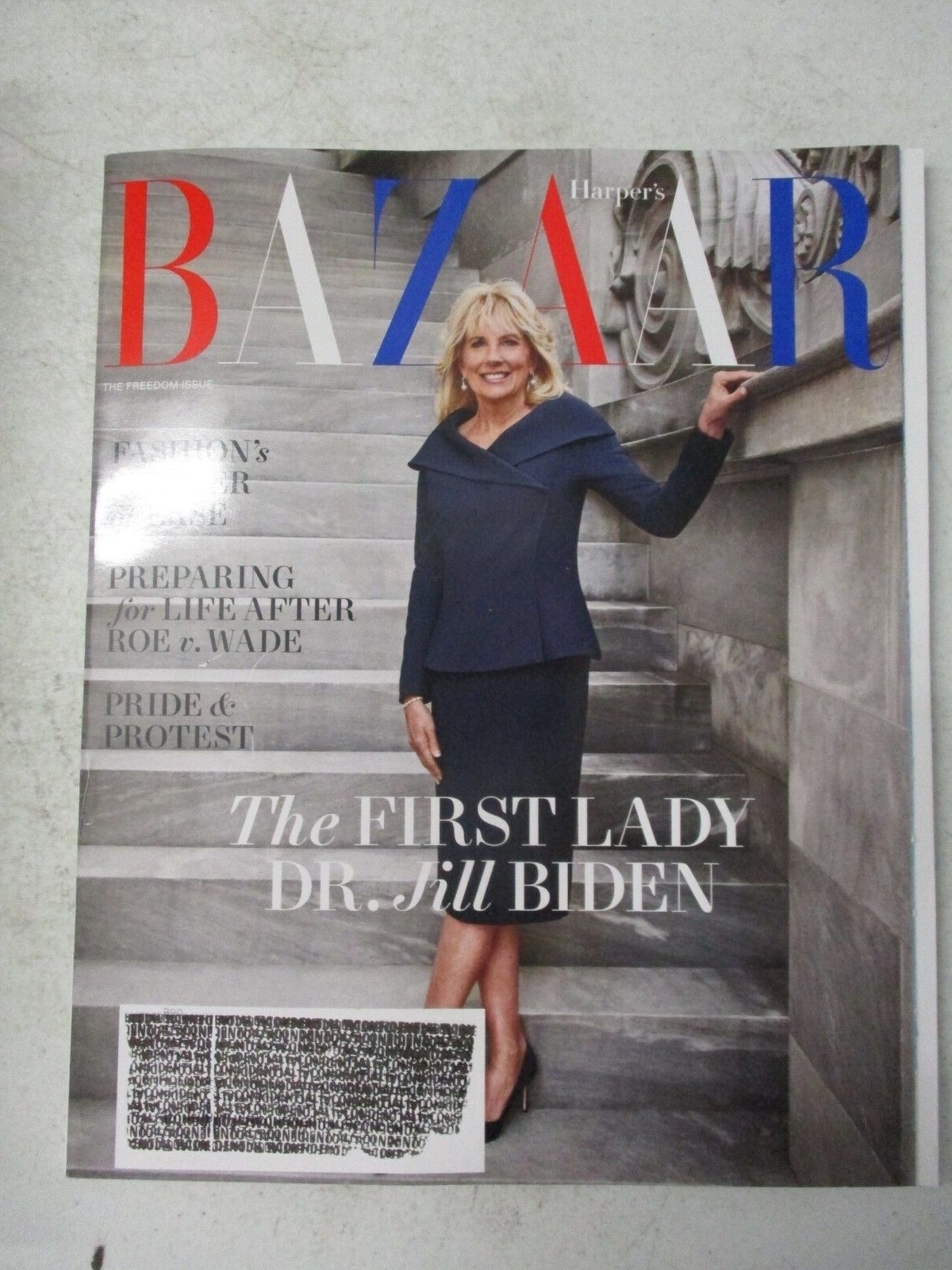 HARPER&rsquo;S BAZAAR MAGAZINE JUNE JULY 2022 FIRST LADY DR JILL BIDEN ROE VS WADE