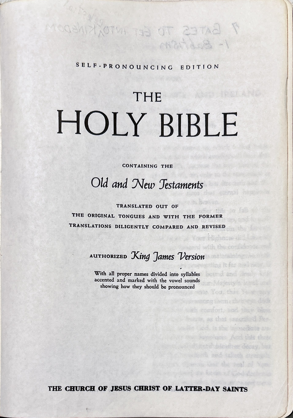Paul Jones Family Bible (Bible Rescue #922d)