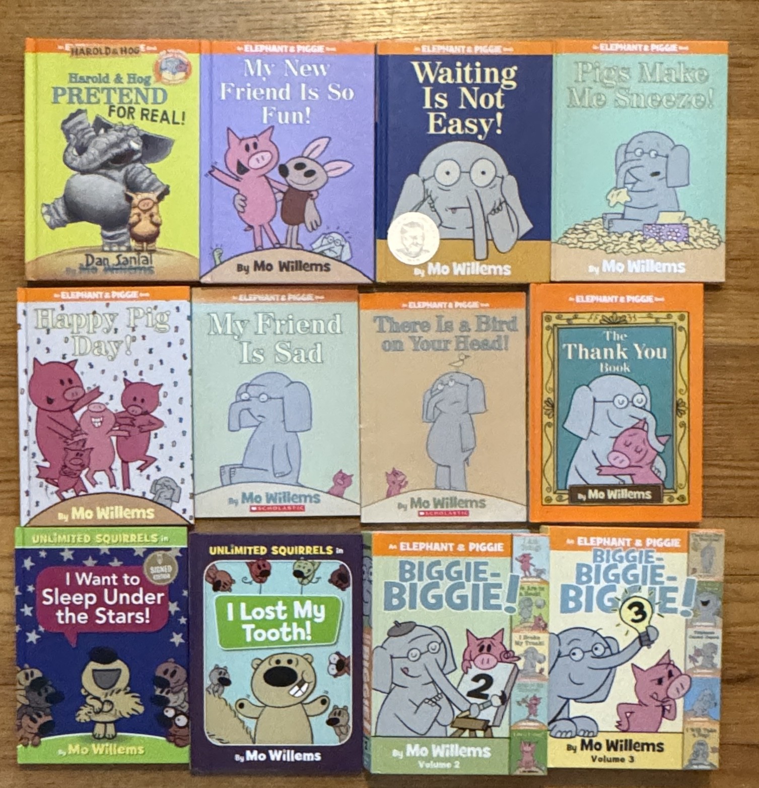 Lot ELEPHANT and PIGGIE Unlimited Squirrels Mo Willems