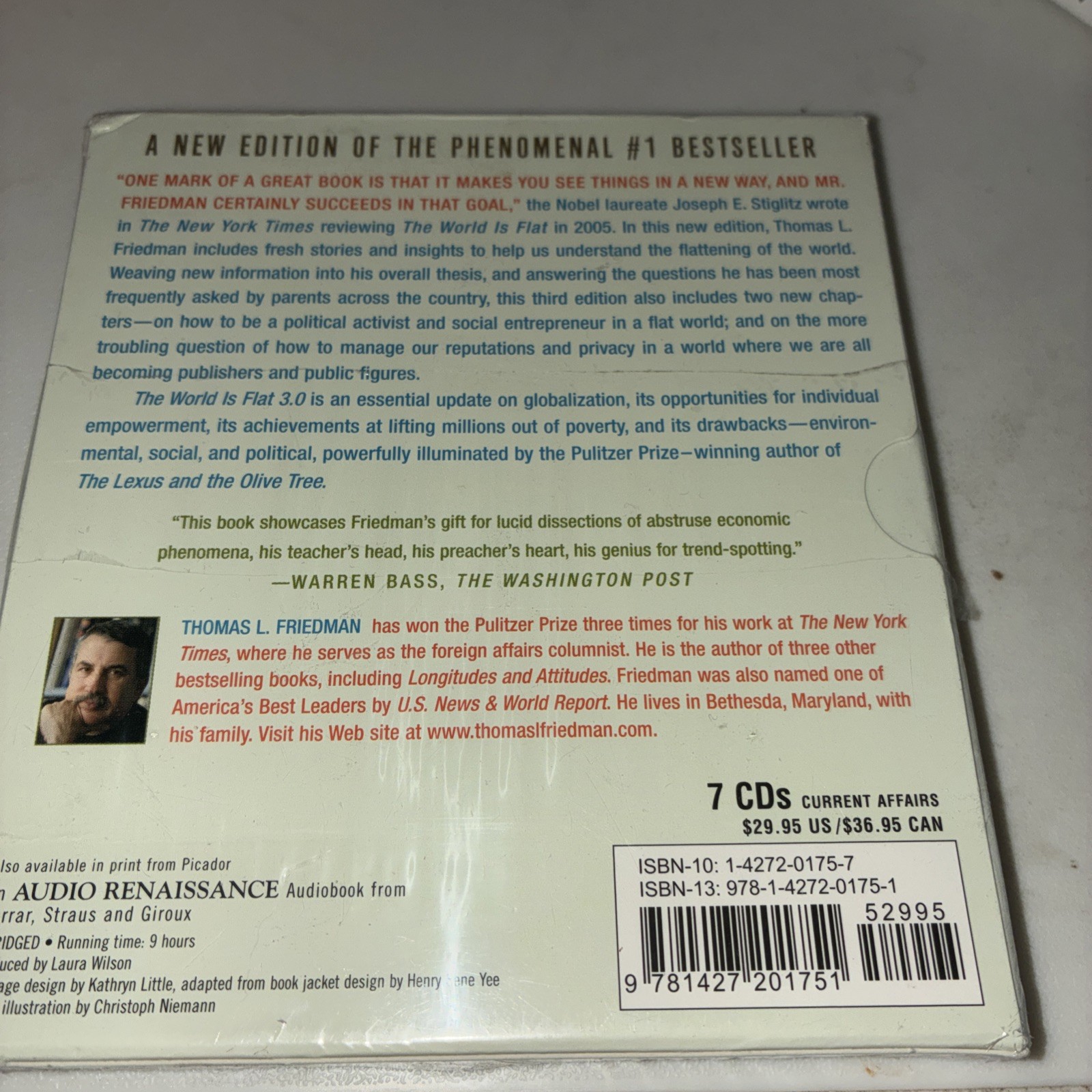 NEW – The World Is Flat – Thomas Friedman CD Set – Release 3.0 – Further Updated
