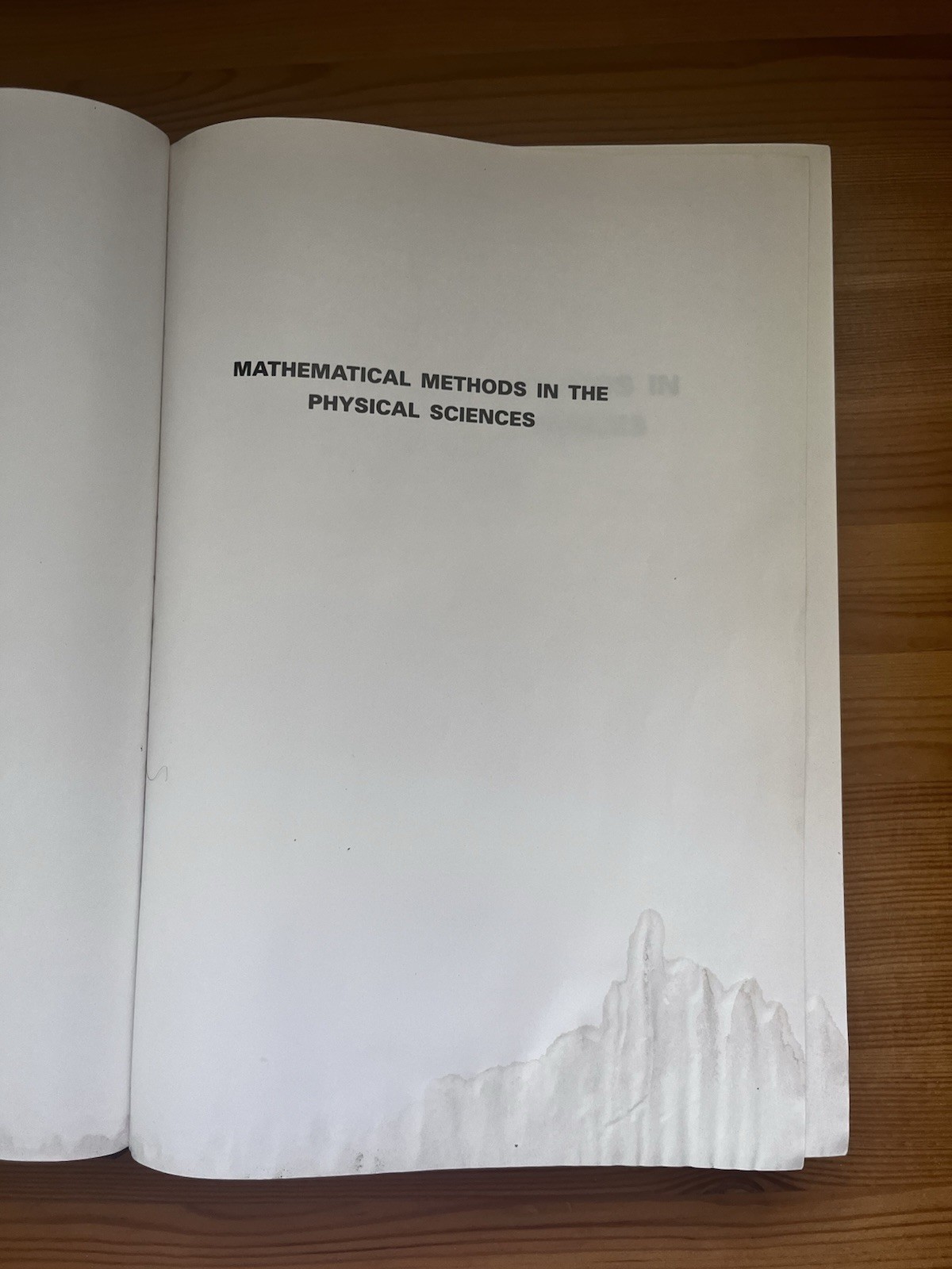Mathematical Methods in the Physical Sciences 3rd Ed HC Mary L. Boas Wiley