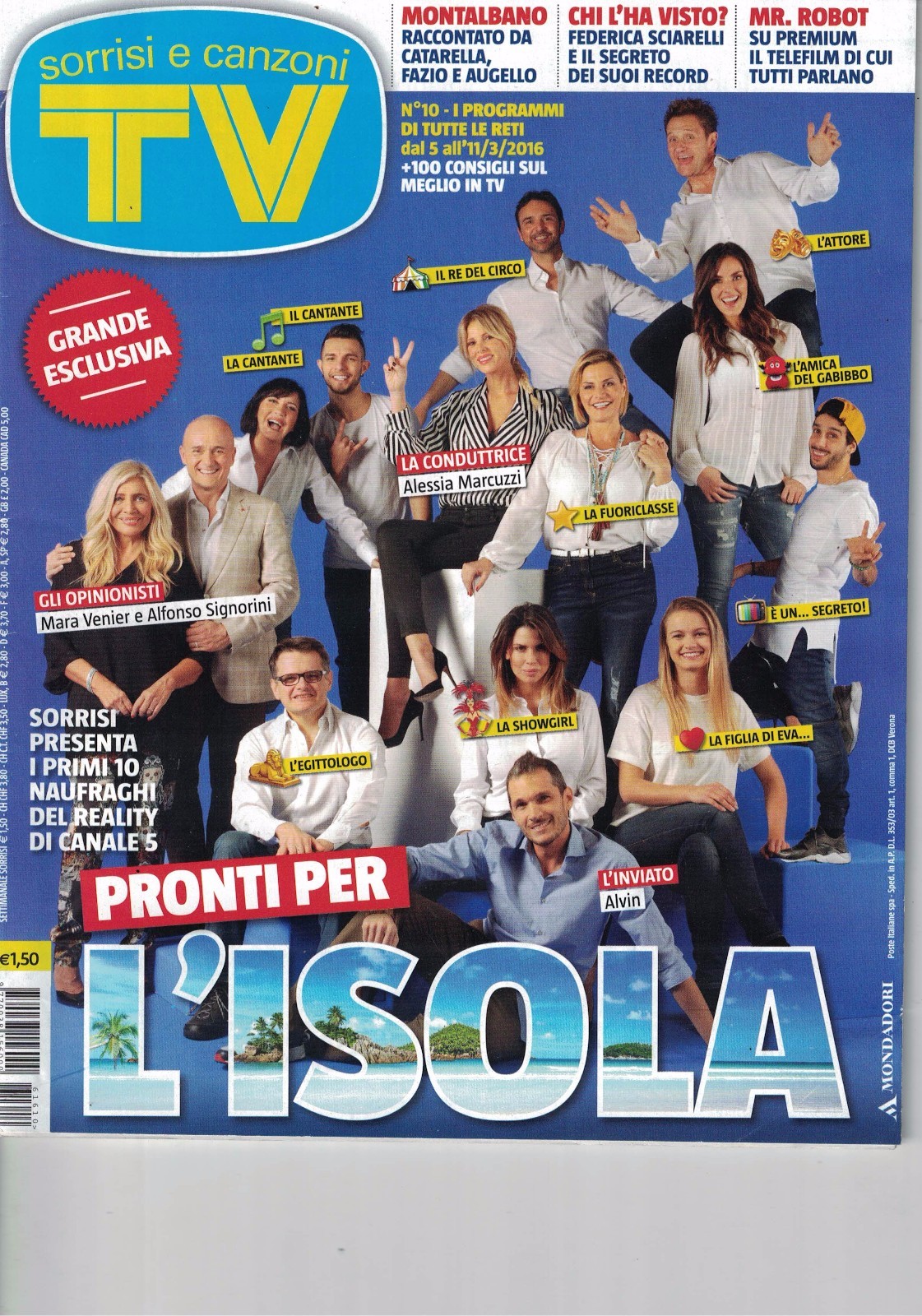2016 03 05 – SORRISI E CANZONI – 05 03 2016 – N.10 – PRONTI PER L&rsquo;ISOLA