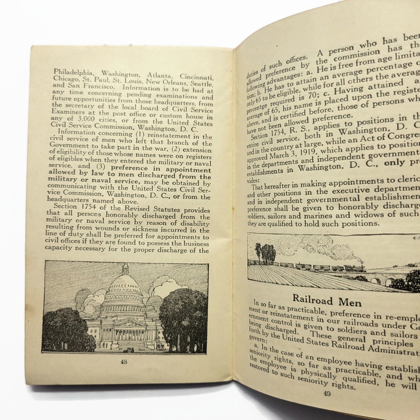 Vintage 1919 WWI Soldier Homecoming Guide Booklet Military History Pocket-Book