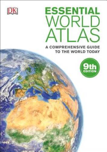 Essential World Atlas, 9th Edition – Paperback By DK – GOOD