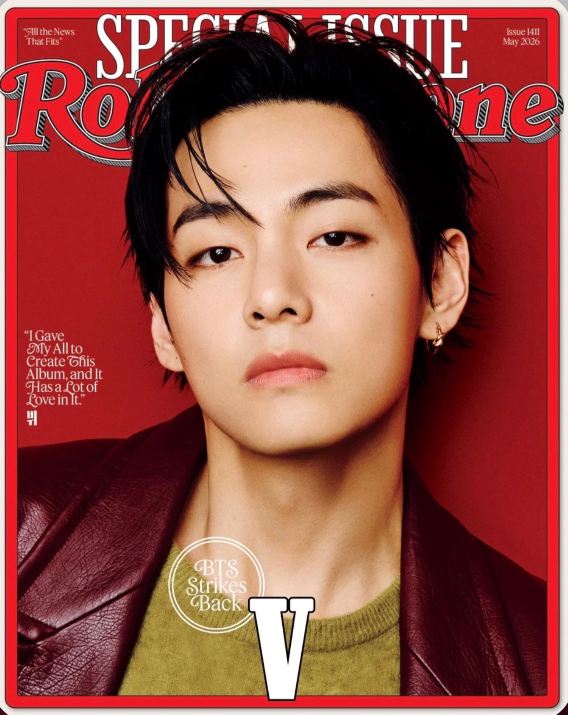V – BTS STRIKES BACK – Rolling Stone Magazine – May 2026 – BRAND NEW