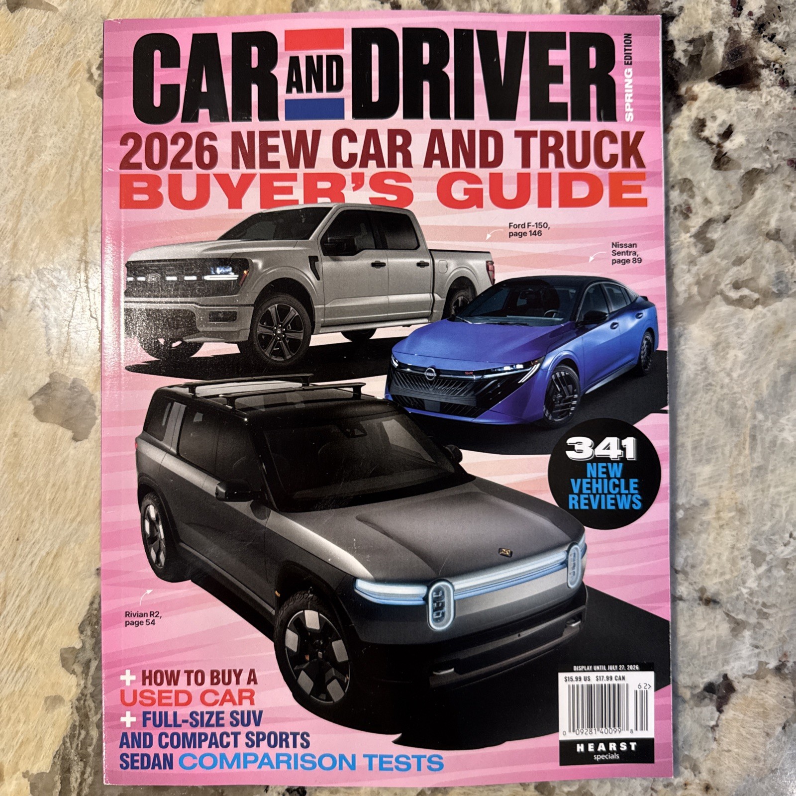CAR AND DRIVER MAGAZINE 2026 Spring Edition NEW CAR AND TRUCK BUYER&rsquo;S GUIDE