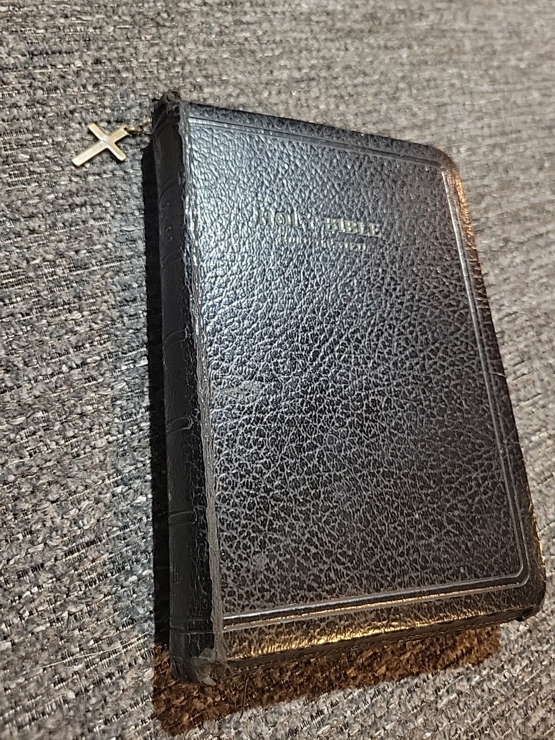 KJV Holy Bible Illustrated Zip Up Black Leather World Publishing Vintage 1954