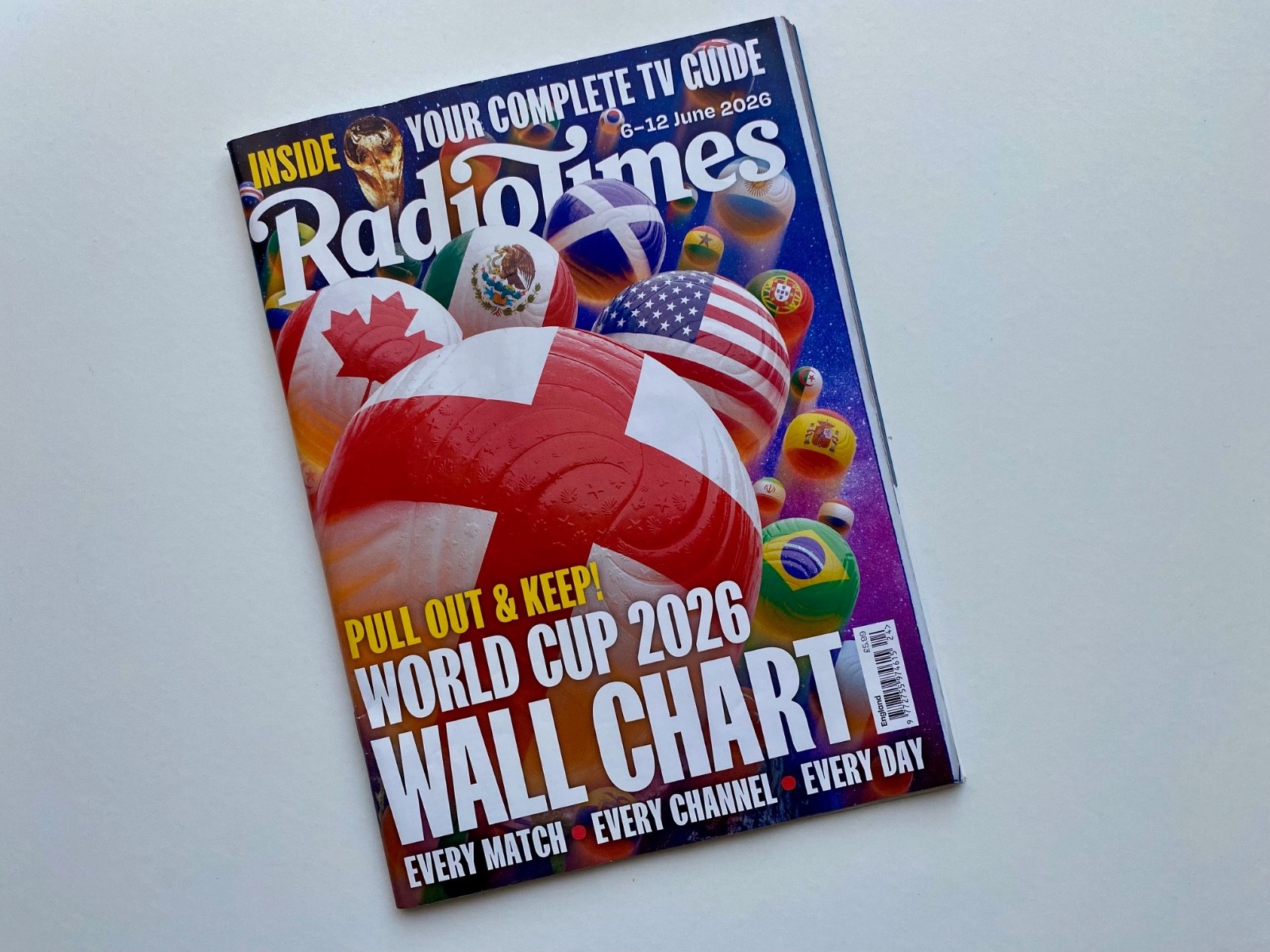 WORLD CUP 2026 Radio Times with massive wallchart – England – Scotland – USA