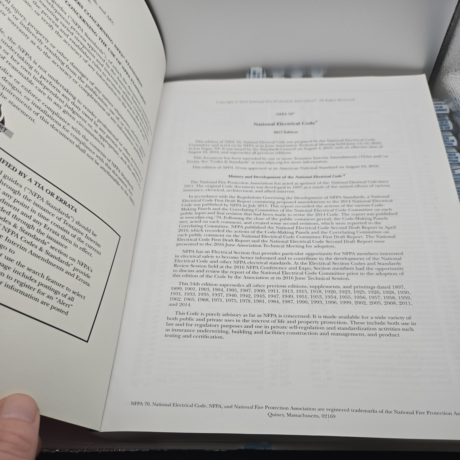 NFPA 70, NEC 2017 Edition Paperback Tabbed and highlighted