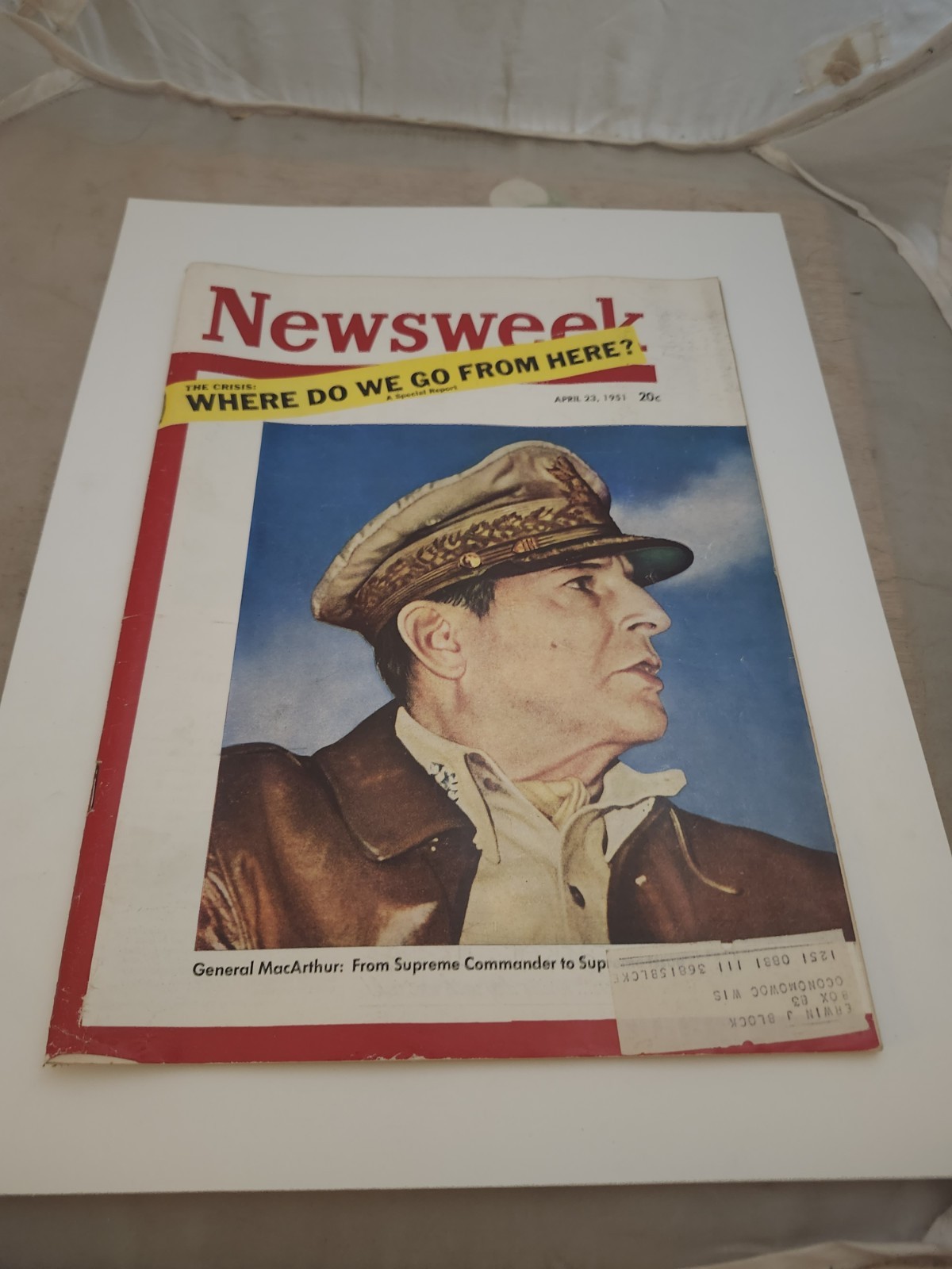 1951 Newsweek Magazine April 23 Issue – Downfall of General MacArthur Great Ads