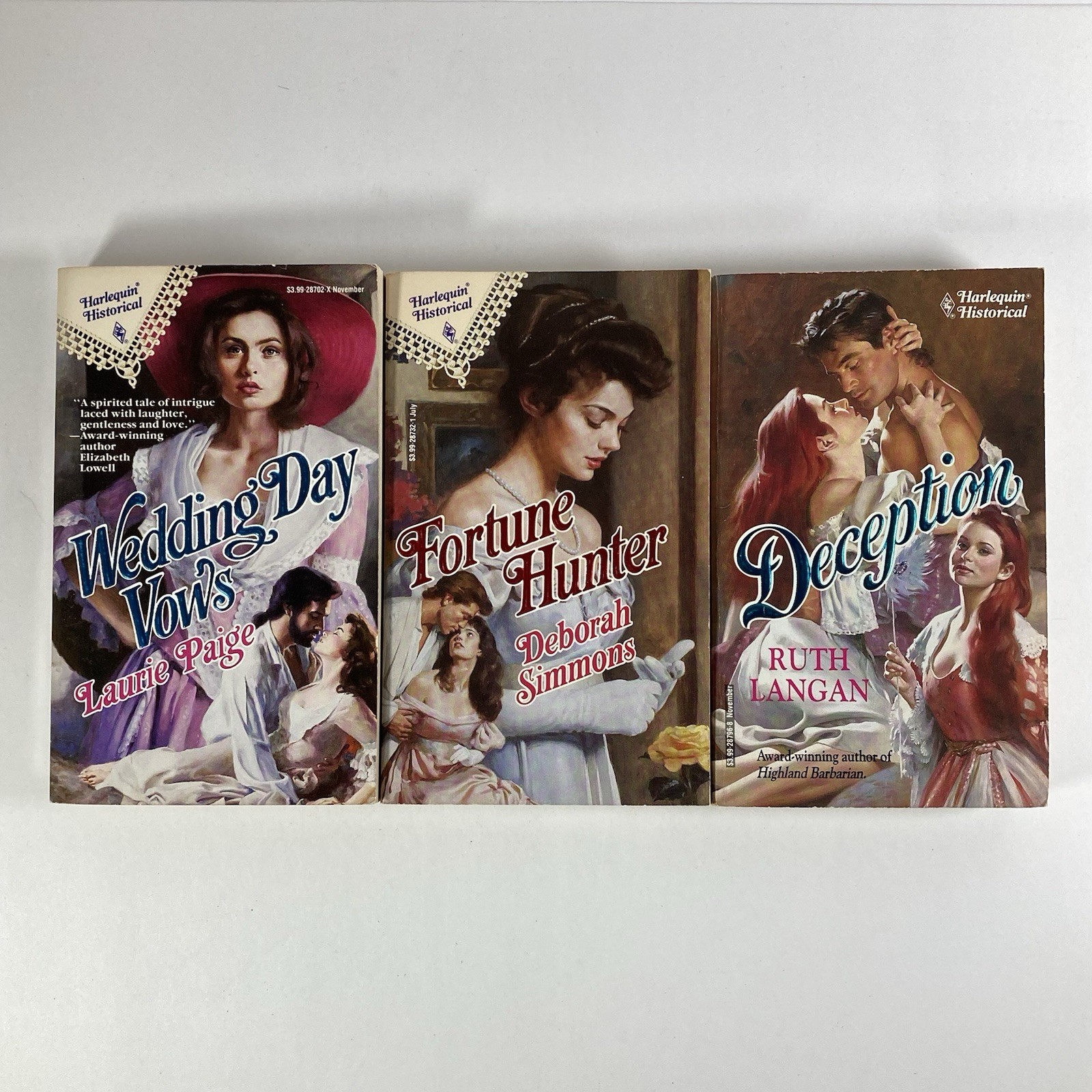 Vintage Harlequin Historicals Romance-Ruth Langan, Deborah Simmons, Laurie Paige