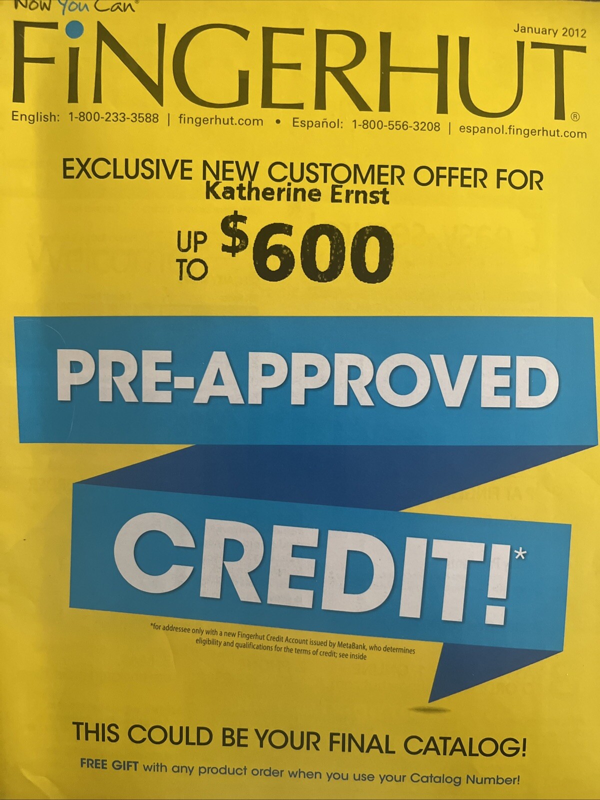 NEW! FINGERHUT January 2012 (102 Pages) Catalog Sale!