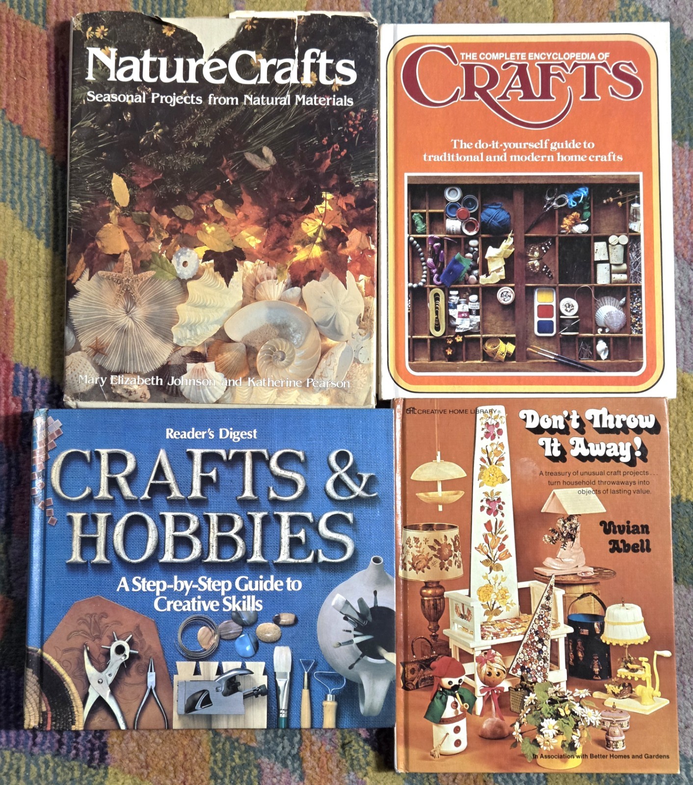 Vintage MCM 70s 80s Crafts Hobbies DIY Home Projects Arts Book Lot Hardcover