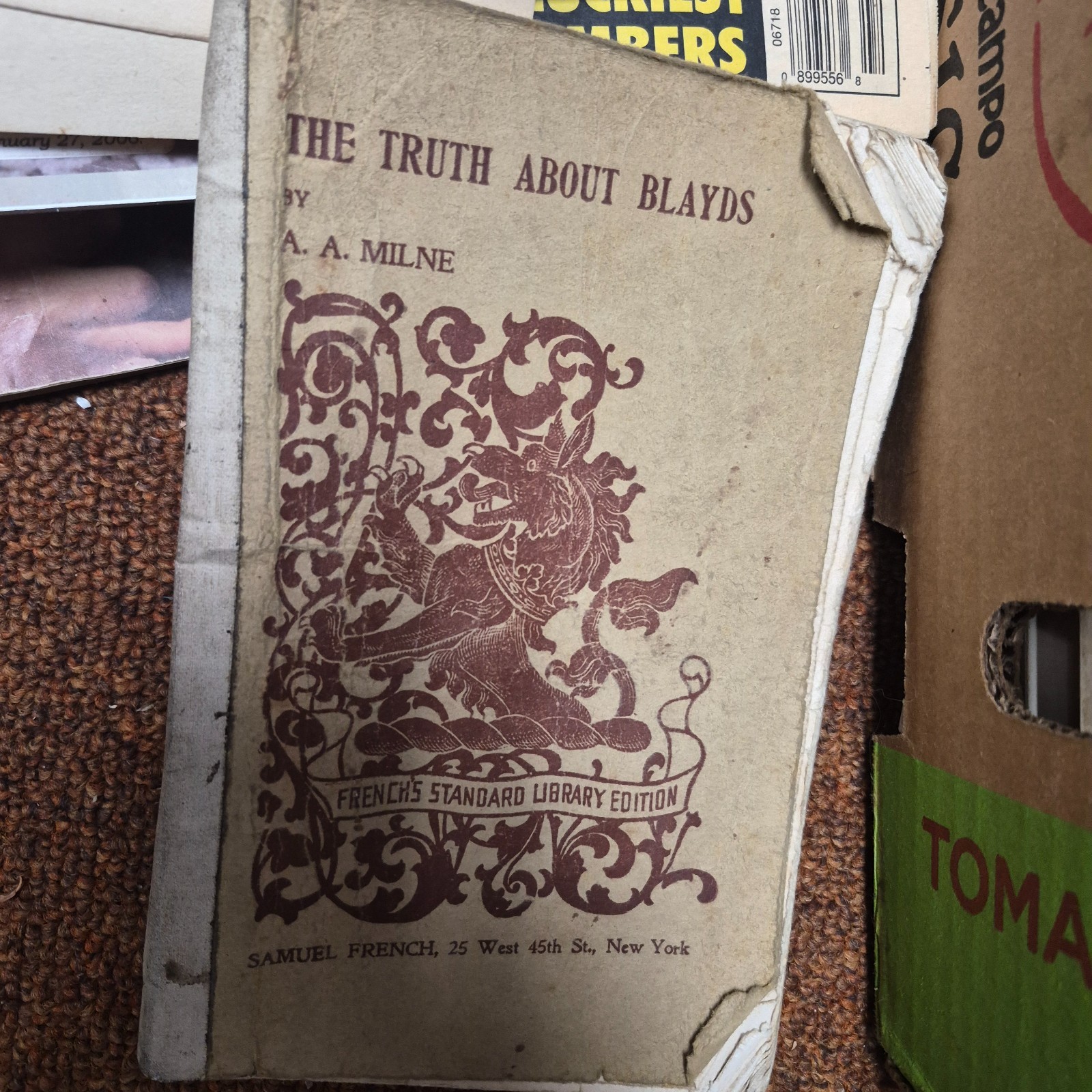 A.A. Milne — The Truth About Blayds, Acting Edition 1923