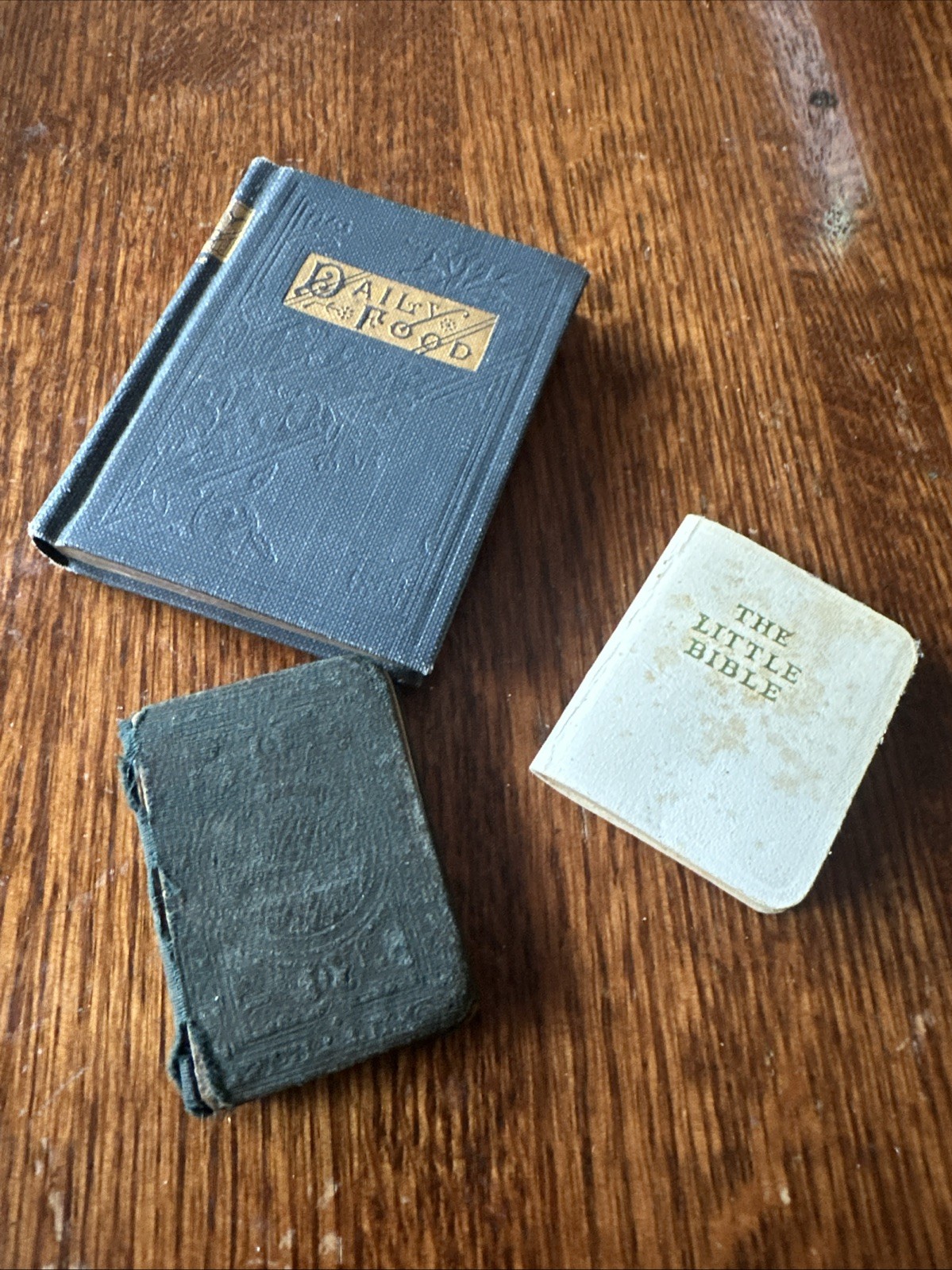 Antique Mini Books Daily Food For Christians, The Little Bible, Christmas Storie