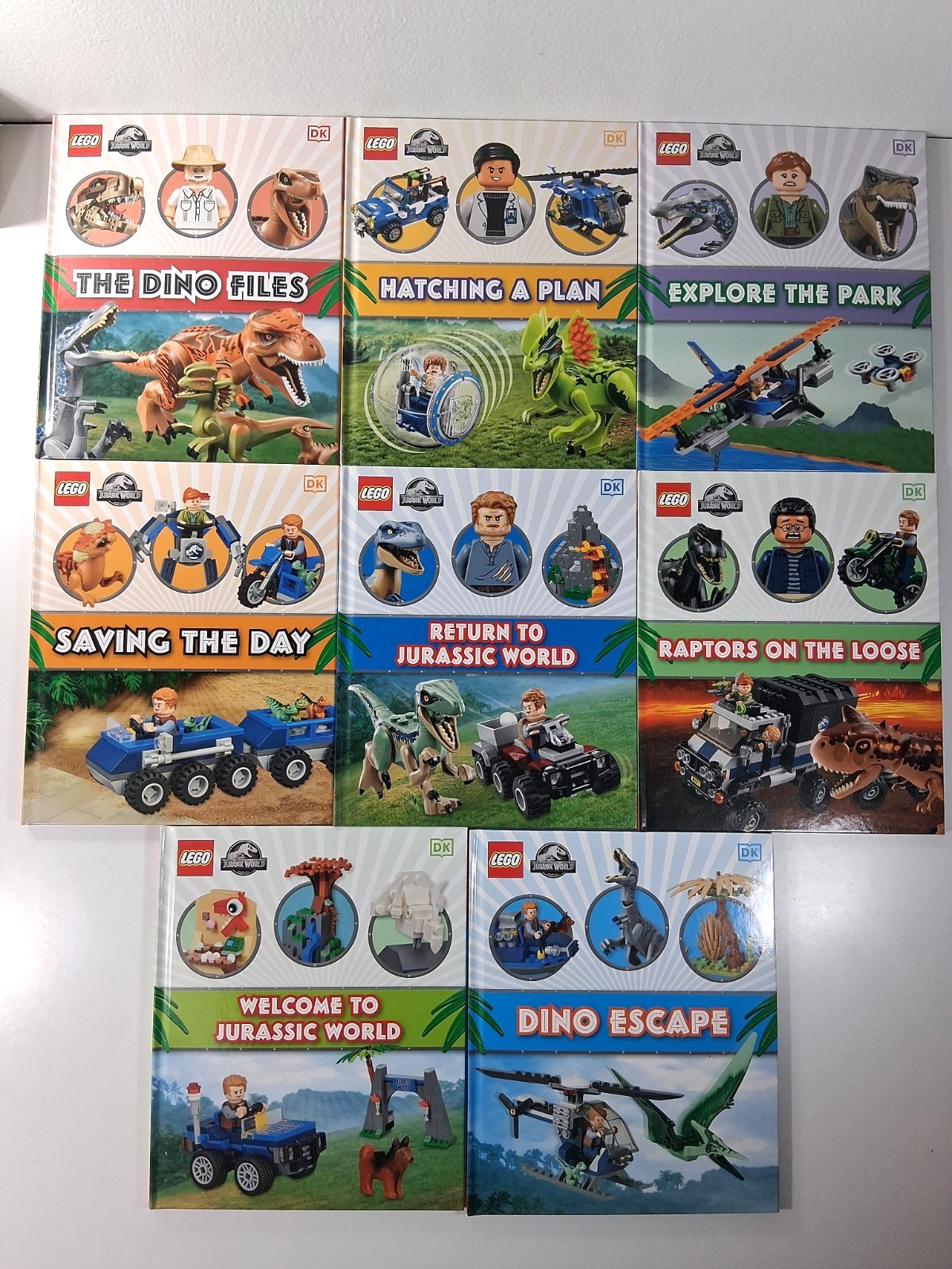 LEGO JURASSIC WORLD COLLECTION – 8 BOOK SET LOT