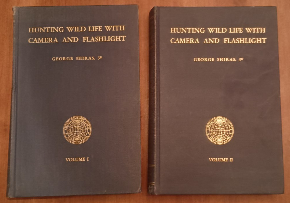 Hunting Wild Life with Camera and Flashlight by George Shiras 1935~2 Vol Books
