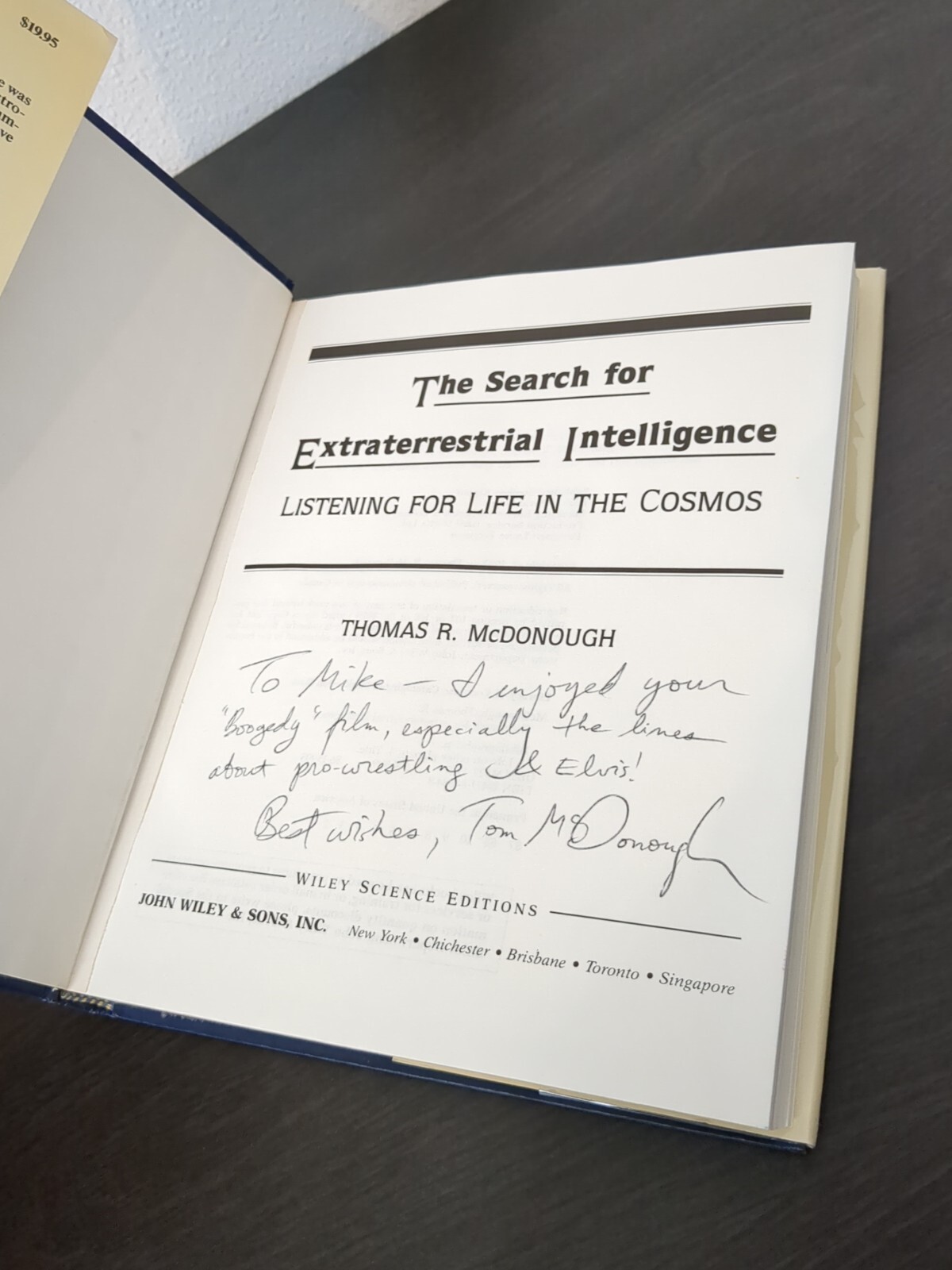 Signed! Search for Extraterrestrial Intelligence Thomas McDonough Aliens 1st Ed