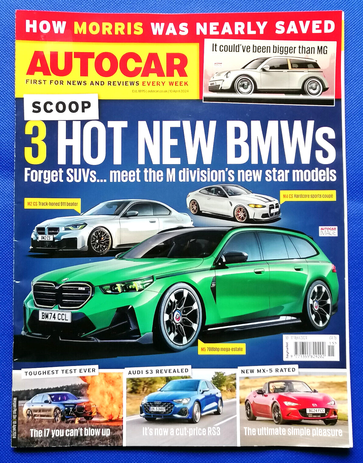 Autocar 10 Apr 2024 – McLAREN DESIGN – MORRIS REVIVAL – ARMOURED BMW 7 SERIES