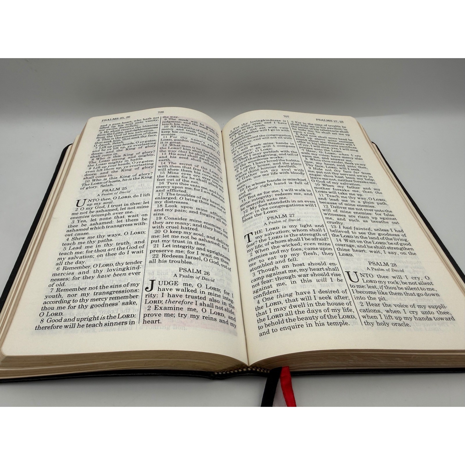 Rex Humbard Prophecy Bible KJV Genuine Leather Black J.R. Schoolfield Red Letter