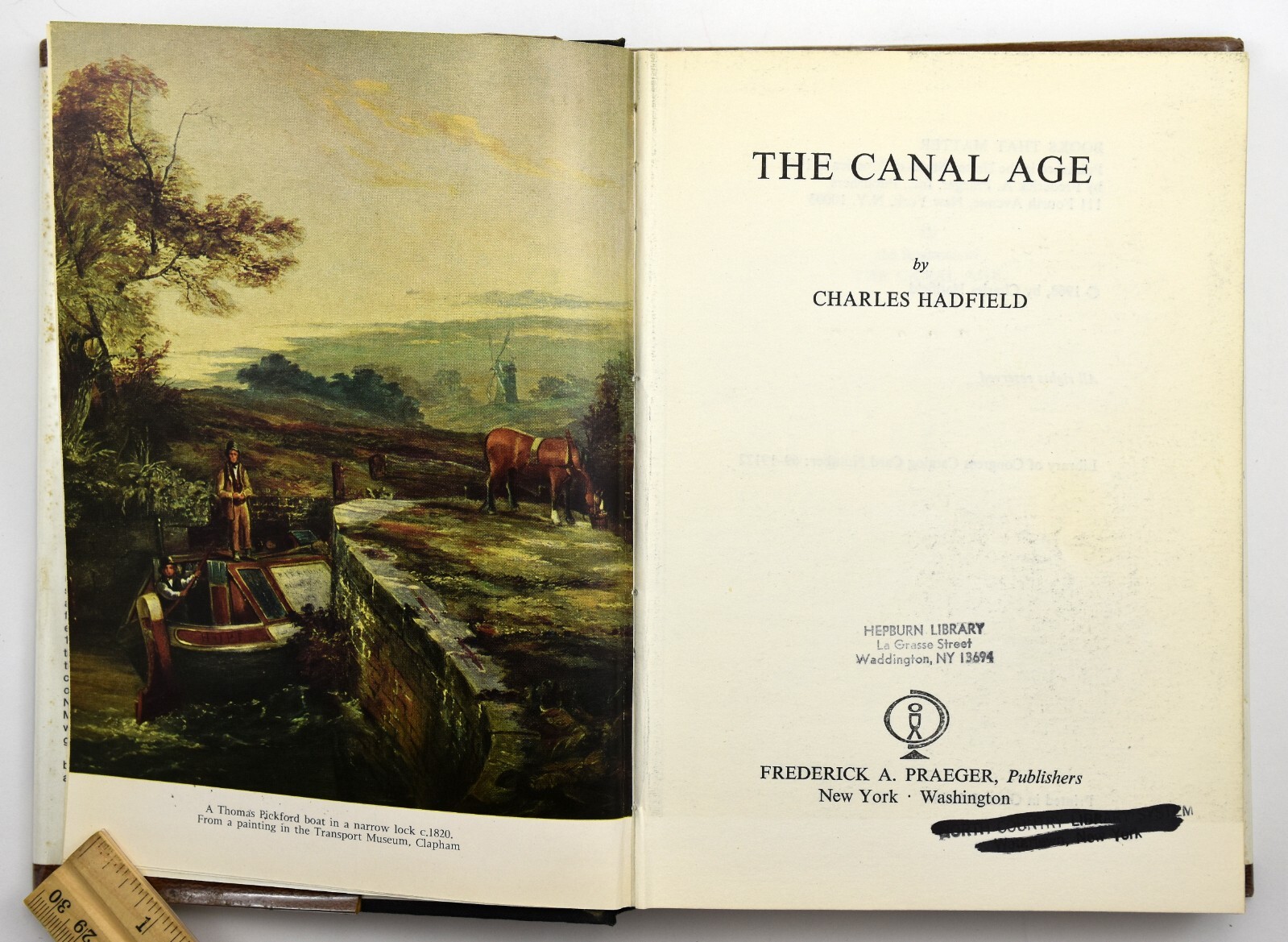 The Canal Age by Charles Hadfield – HC/DJ 1969 Ex-Library Hepburn Library