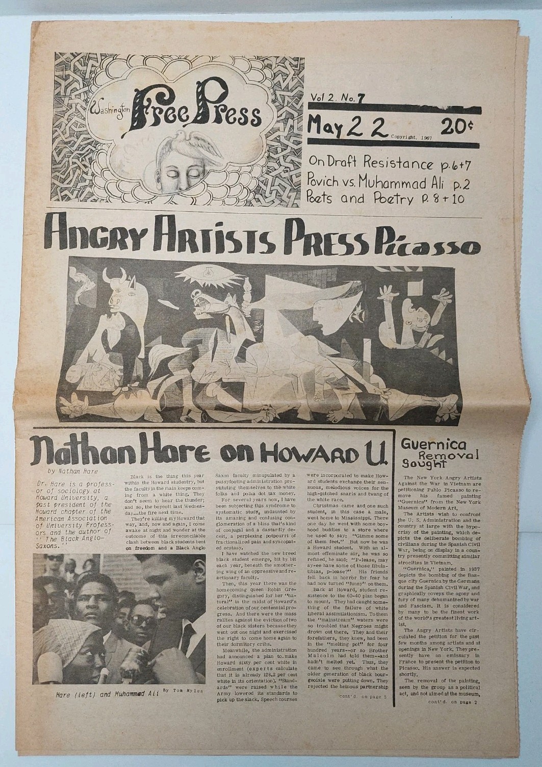 Washington Free Press Vol 2 No 7 May 22 1967 Muhammad Ali Black Power Bill Blum