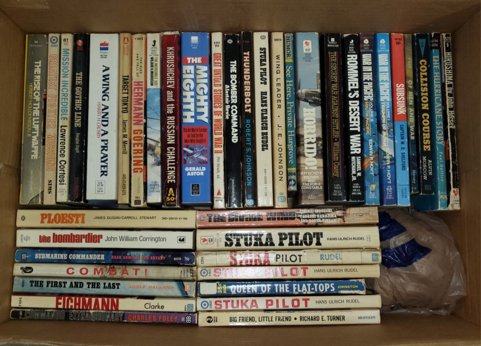 🎖 **VINTAGE** Lot of 50 Military and World War 2 Paperback Books **SEE PHOTOS**