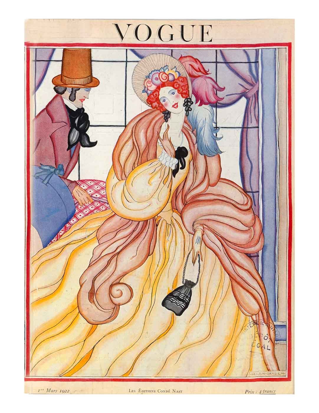 Vogue Paris Magazine, Reprint Mar 1922, Vol 4.5 Art Deco Fashion Drawings 1920&rsquo;s